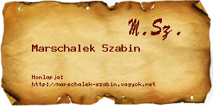 Marschalek Szabin névjegykártya